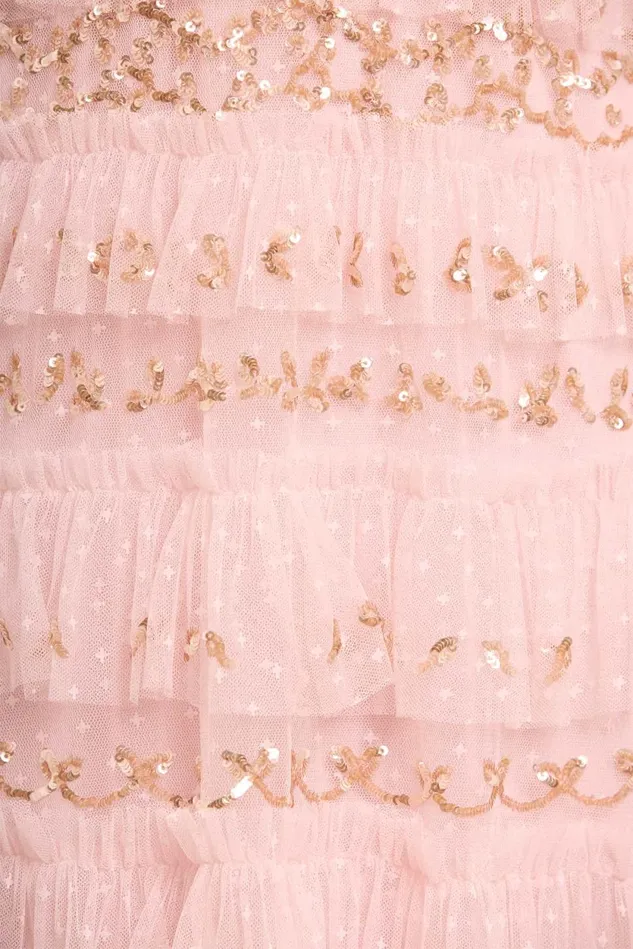 Emily Lace Ankle Gown Pink Women Needle and Thread Dresses