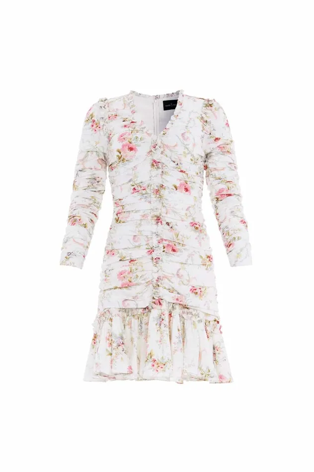 Enchanted Garden Ellen Crepe Micro Mini Dress Multi Women Needle and Thread Dresses
