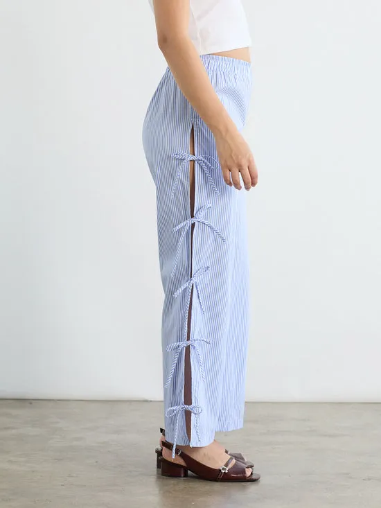 Evelyn Tie Pant Blue Stripe Women Bottoms Lisa Says Gah Evelyn Tie Pant Blue Stripe Women Bottoms Lisa Says Gah