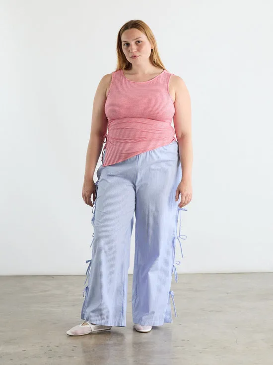 Evelyn Tie Pant Blue Stripe Women Bottoms Lisa Says Gah Evelyn Tie Pant Blue Stripe Women Bottoms Lisa Says Gah