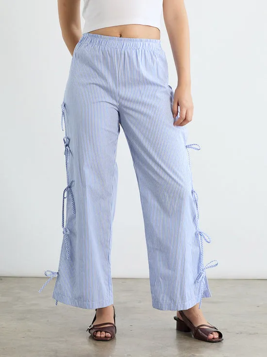 Evelyn Tie Pant Blue Stripe Women Bottoms Lisa Says Gah Evelyn Tie Pant Blue Stripe Women Bottoms Lisa Says Gah