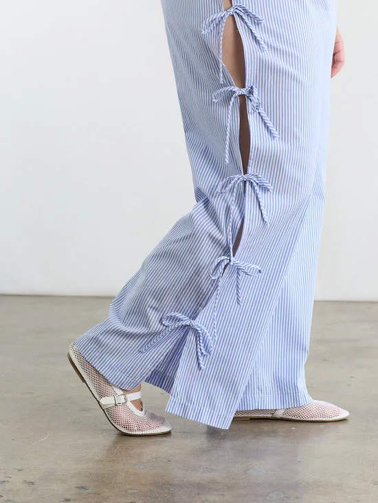 Evelyn Tie Pant Blue Stripe Women Bottoms Lisa Says Gah Evelyn Tie Pant Blue Stripe Women Bottoms Lisa Says Gah