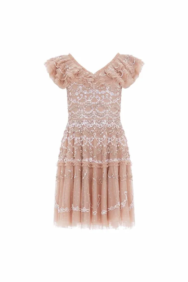 Everthine Micro Mini Dress Beige Women Needle and Thread Dresses