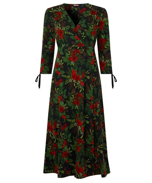 Festive Flora Jersey Dress Black Apparel Dresses Joebrowns Festive Flora Jersey Dress Black Apparel Dresses Joebrowns