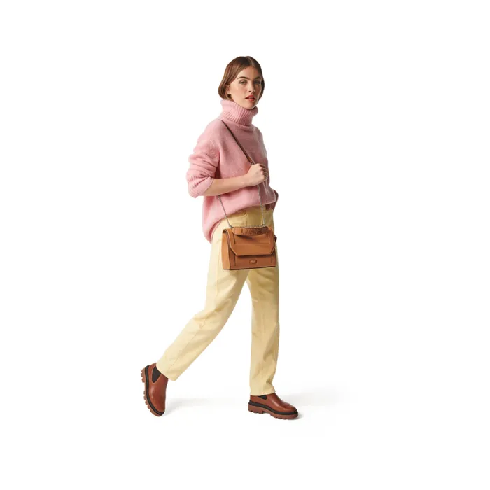 Flap Bag With Handle Camel Women Lancel Cross Body Bags Flap Bag With Handle Camel Women Lancel Cross Body Bags