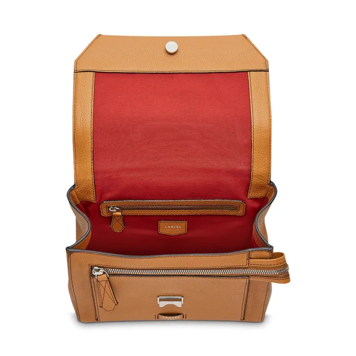 Flap Bag With Handle Camel Women Lancel Cross Body Bags Flap Bag With Handle Camel Women Lancel Cross Body Bags