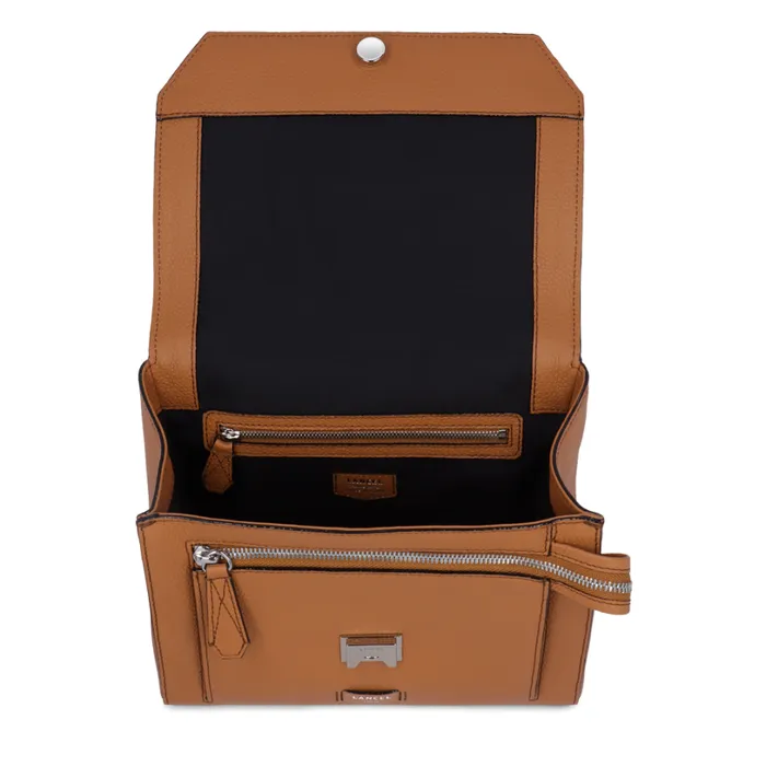 Flap Bag With Handle Camel Women Lancel Hand Bags Flap Bag With Handle Camel Women Lancel Hand Bags