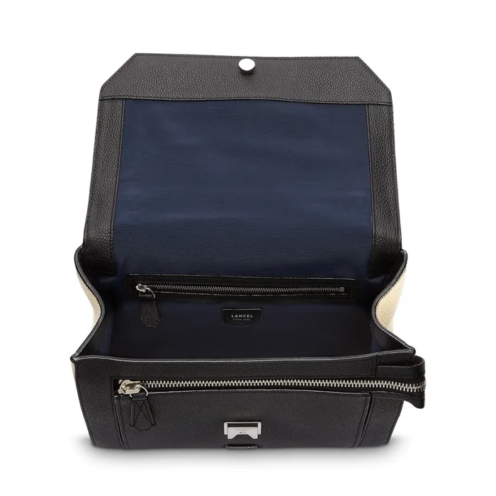 Flap Bag With Handle Military Greenblackcream Women Lancel Hand Bags Flap Bag With Handle Military Greenblackcream Women Lancel Hand Bags