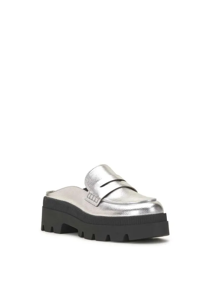 Flats Shoes Jessica Simpson Uma Slip On Loafer In Silver