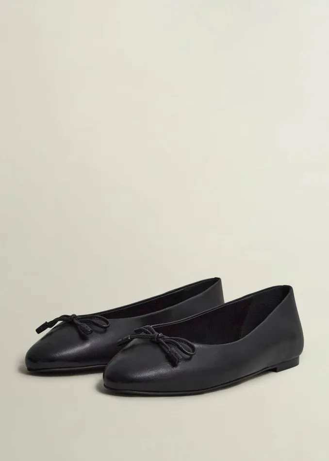 Flats Women HOBBS Priya Leather Ballerina Black