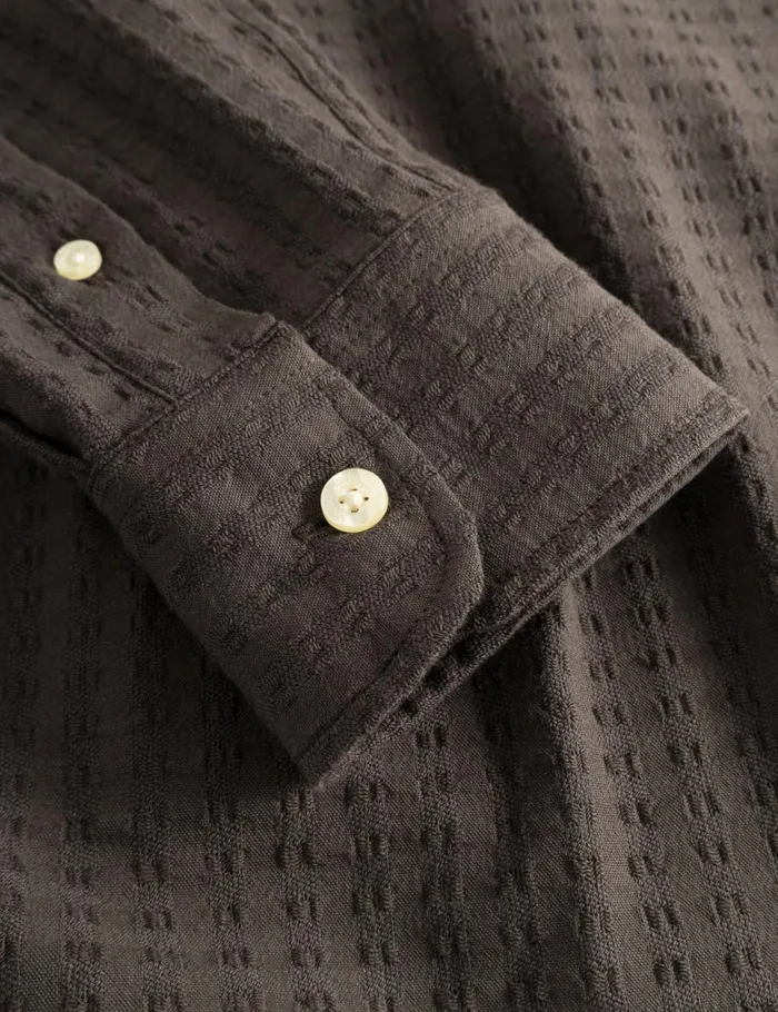 Fort Shirts DAWN JACQUARD SHIRT Cold Brown 8211 Men Fort Shirts DAWN JACQUARD SHIRT Cold Brown 8211 Men