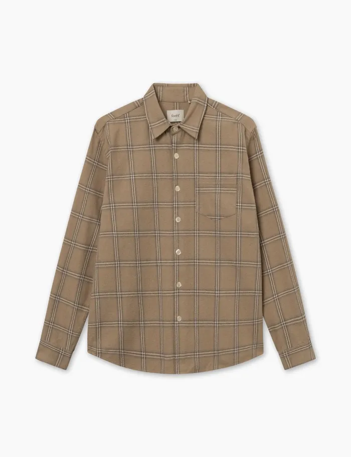 Fort Shirts FABLE CHECK SHIRT Khaki Check 8211 Men