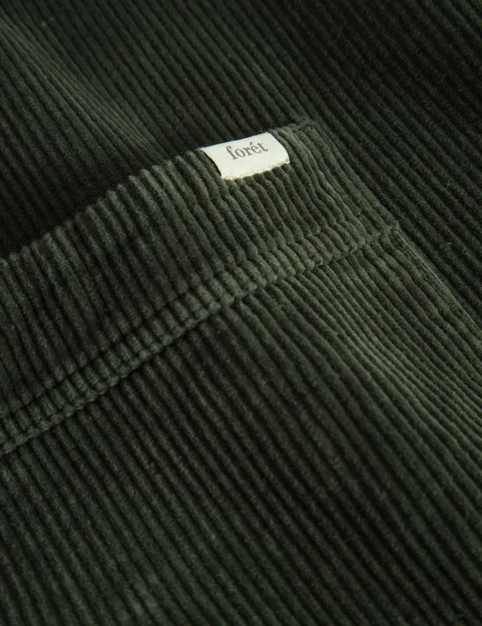 Fort Shirts ROWAN OVERSHIRT Dark Moss Corduroy 8211 Men