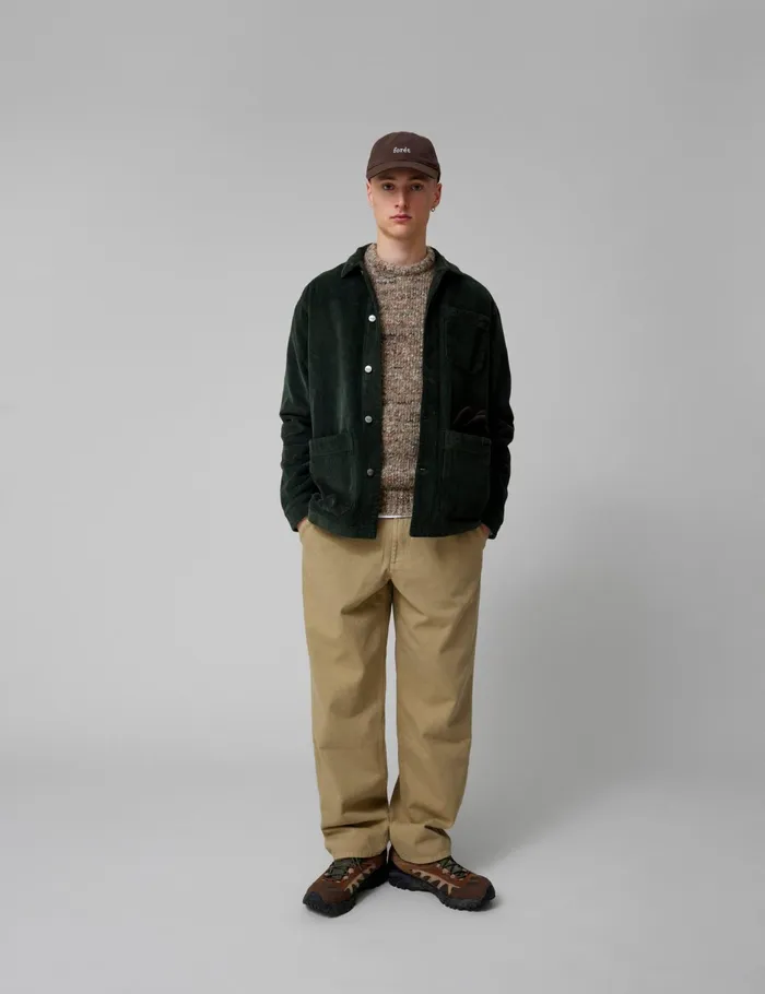 Fort Shirts ROWAN OVERSHIRT Dark Moss Corduroy 8211 Men