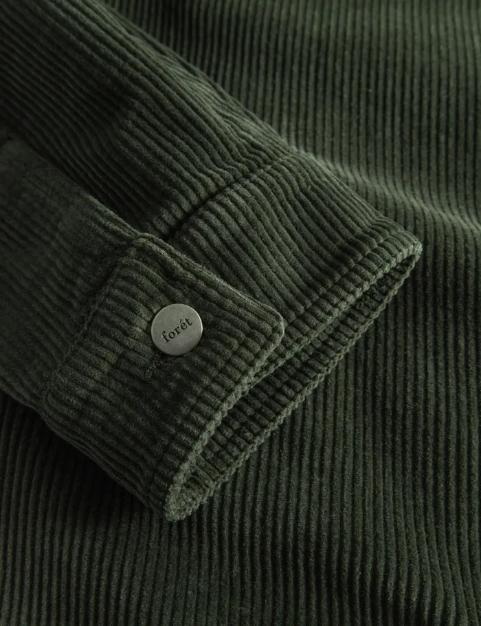 Fort Shirts ROWAN OVERSHIRT Dark Moss Corduroy 8211 Men