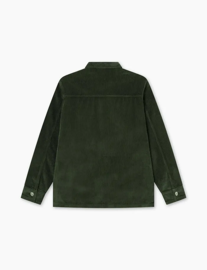 Fort Shirts ROWAN OVERSHIRT Dark Moss Corduroy 8211 Men