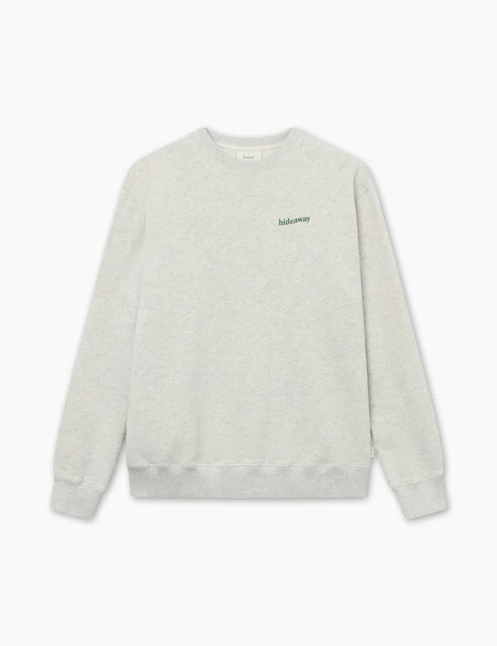 Fort Sweatshirts HIDEAWAY SWEATSHIRT Snow Melang 8211 Men