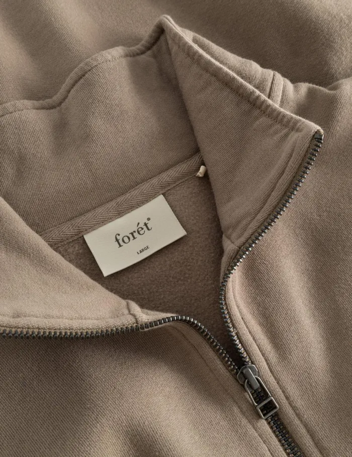 Fort Sweatshirts LOG HALF ZIP SWEATSHIRT Taupe 8211 Men Fort Sweatshirts LOG HALF ZIP SWEATSHIRT Taupe 8211 Men