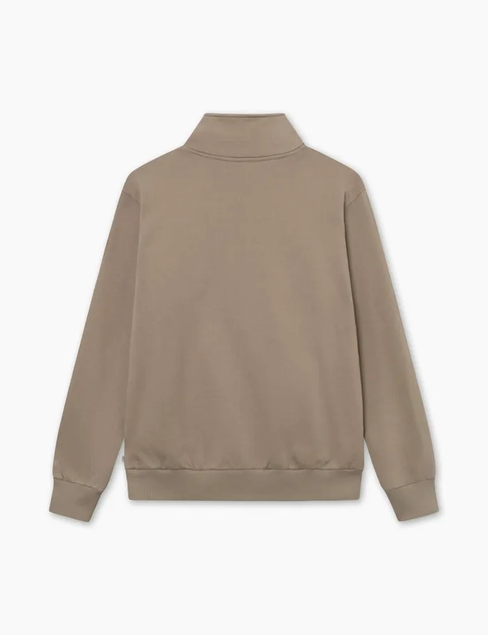 Fort Sweatshirts LOG HALF ZIP SWEATSHIRT Taupe 8211 Men Fort Sweatshirts LOG HALF ZIP SWEATSHIRT Taupe 8211 Men