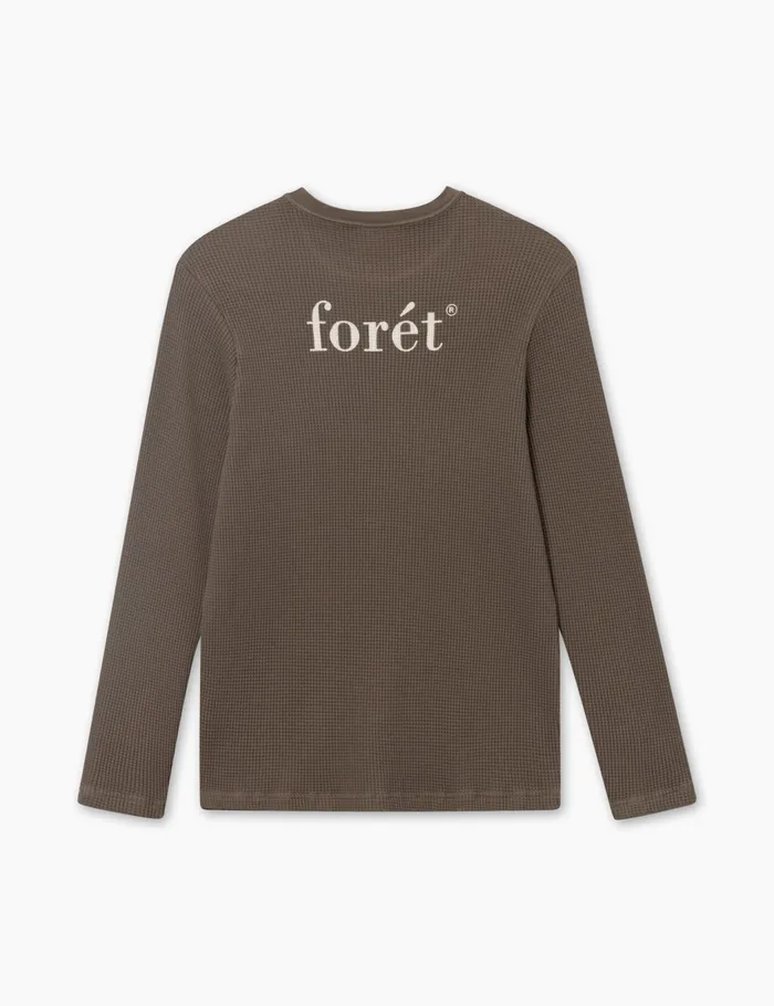Fort TShirts STILL WAFFLE LONGSLEEVE Cold Brown 8211 Men