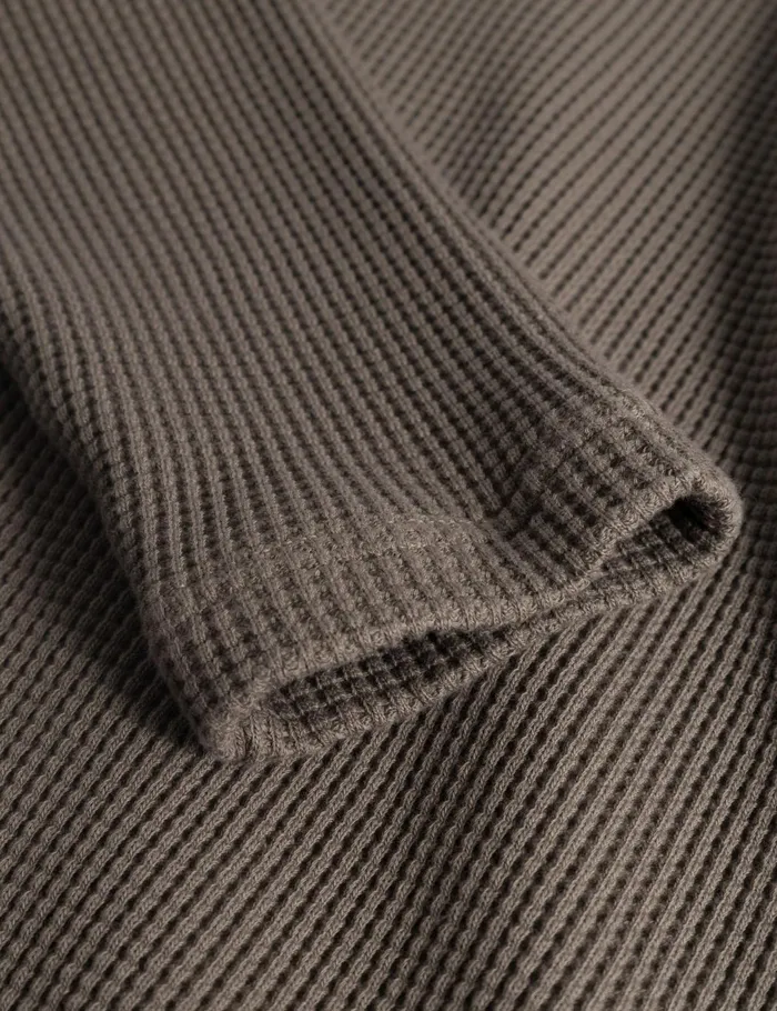 Fort TShirts STILL WAFFLE LONGSLEEVE Cold Brown 8211 Men