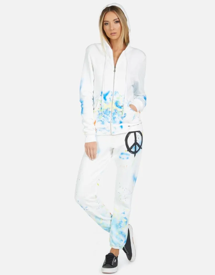 Gia Brush Peace White Women039s Lauren Moshi Long Sweatpants