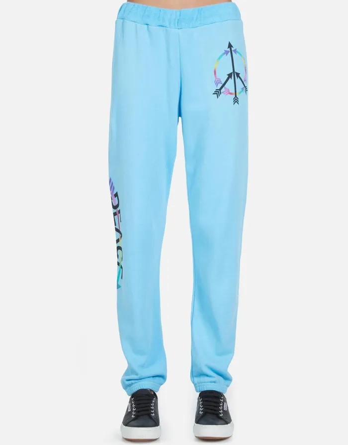 Gia Peace Arrow Cascade Blue Women039s Lauren Moshi Long Sweatpants