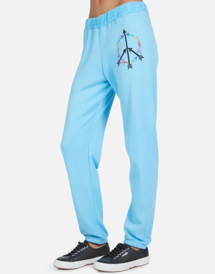 Gia Peace Arrow Cascade Blue Women039s Lauren Moshi Long Sweatpants