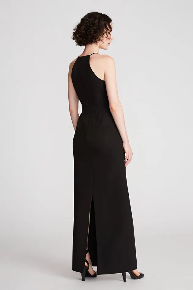 Gowns Women Halston Annika Gown In Stretch Crepe Black Gowns Women Halston Annika Gown In Stretch Crepe Black