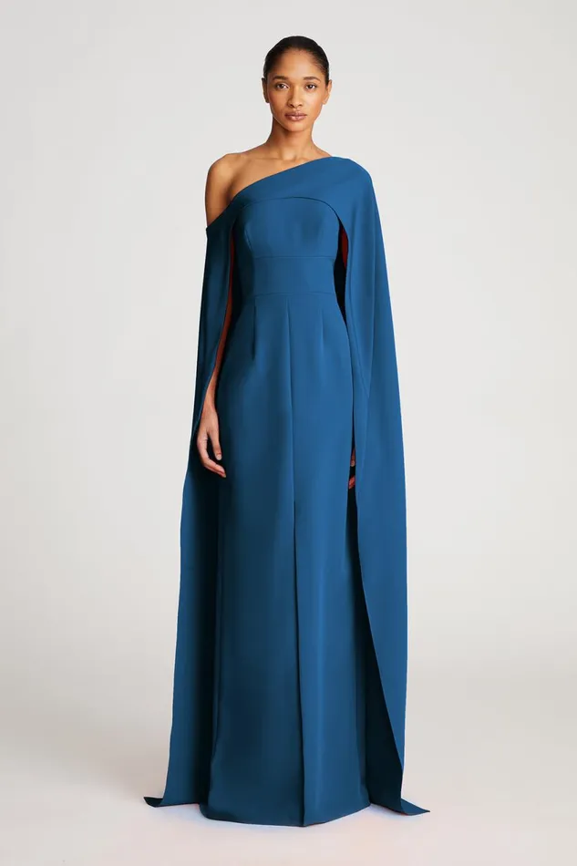 Gowns Women Halston Elycia Gown In Stretch Crepe Jasper