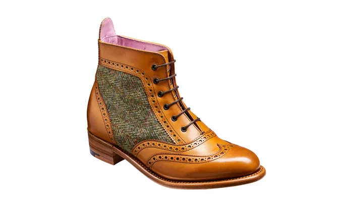 Grace 8211 Cedar Calf Green Tweed Women Barker Shoes Womens Boots
