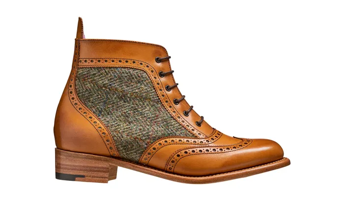 Grace 8211 Cedar Calf Green Tweed Women Barker Shoes Womens Boots