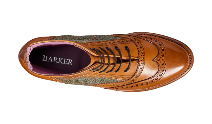 Grace 8211 Cedar Calf Green Tweed Women Barker Shoes Womens Boots