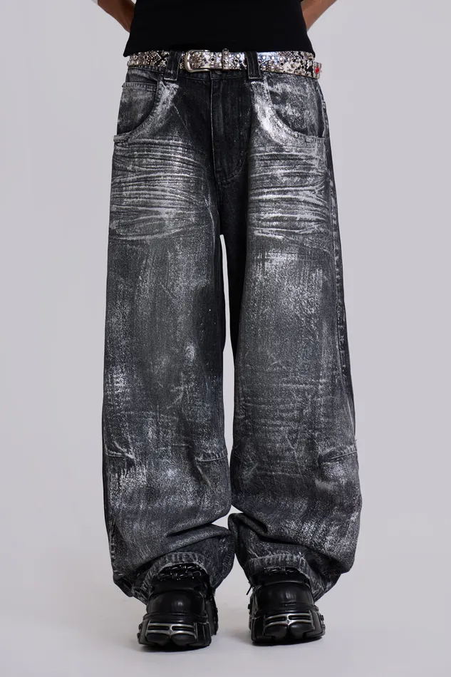 Gunmetal Colossus Jeans Denim Jaded London Men