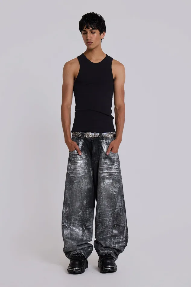 Gunmetal Colossus Jeans Denim Jaded London Men