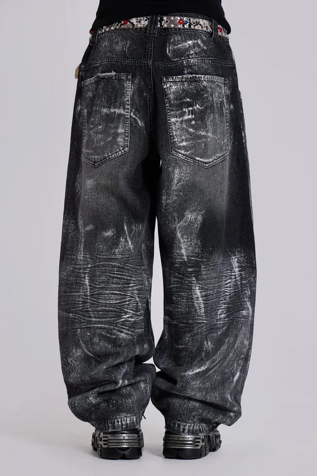 Gunmetal Colossus Jeans Denim Jaded London Men