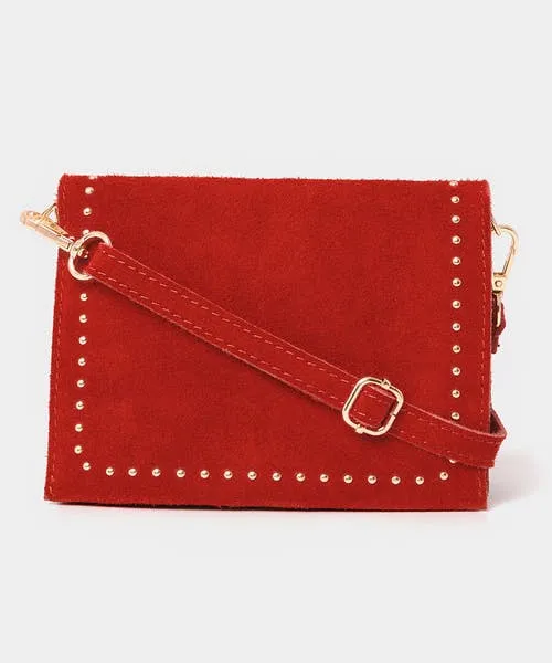 Handbags and Purses Lovely Lizzy Suede Bag Red Joebrowns Apparel
