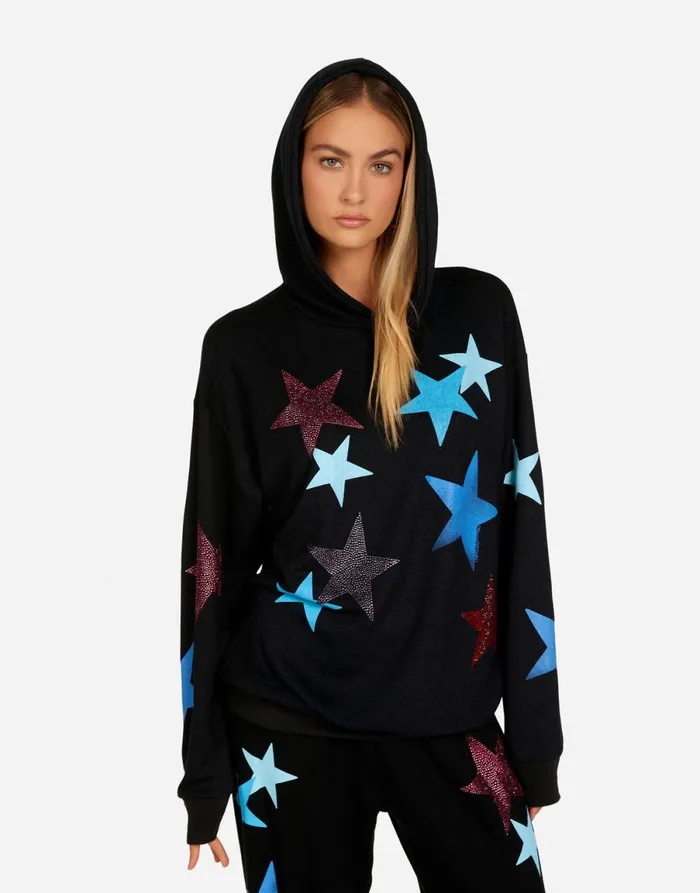 Harmony Color Crystal Multi Stars Onyx Women039s Lauren Moshi Hoodies