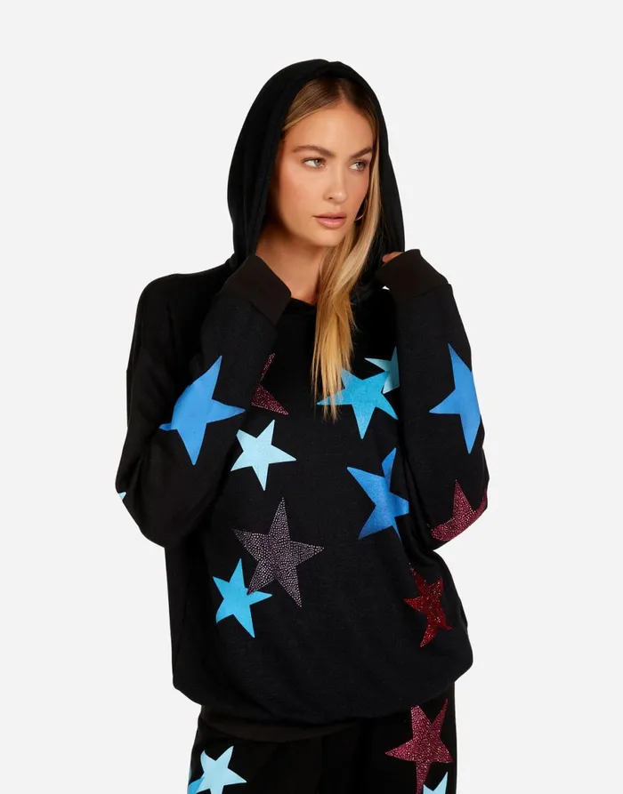 Harmony Color Crystal Multi Stars Onyx Women039s Lauren Moshi Hoodies