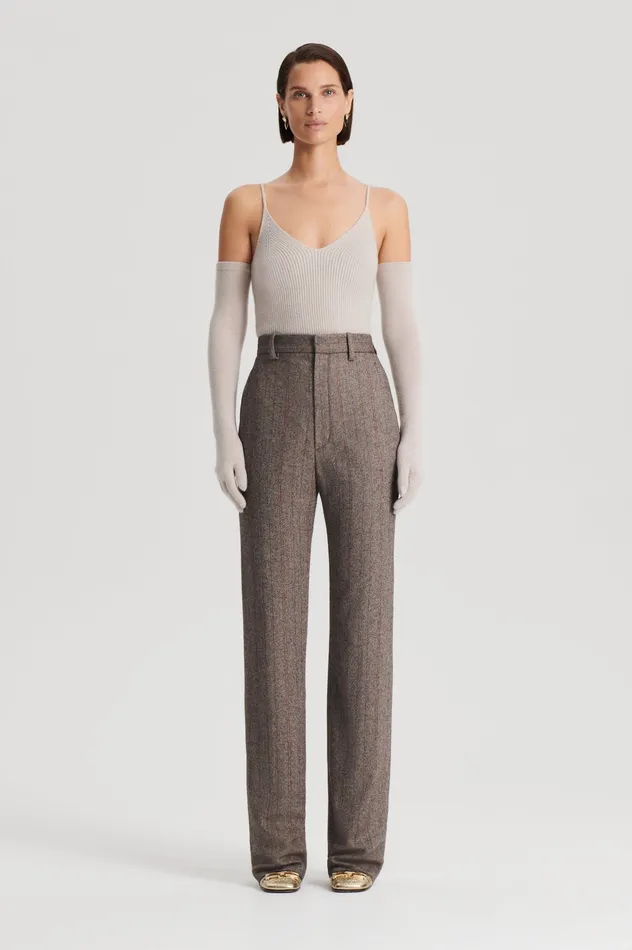 HERRINGBONE WEAVE TROUSER MORO Women Trousers Scanlan Theodore