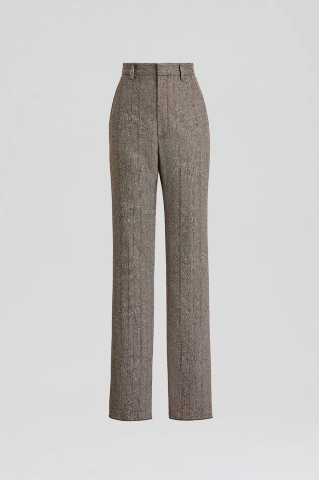 HERRINGBONE WEAVE TROUSER MORO Women Trousers Scanlan Theodore HERRINGBONE WEAVE TROUSER MORO Women Trousers Scanlan Theodore