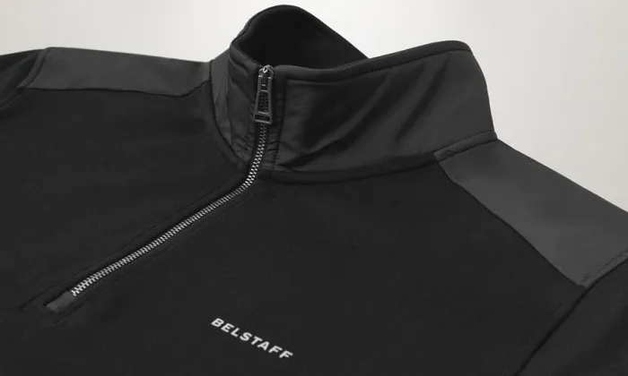 Hoodies and Sweatshirts Men Belstaff Alloy Quarter Zip Sweatshirt Black Hoodies and Sweatshirts Men Belstaff Alloy Quarter Zip Sweatshirt Black