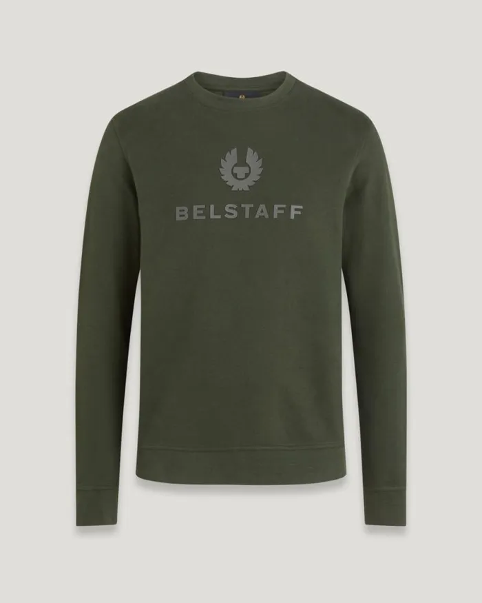 Hoodies and Sweatshirts Men Belstaff Belstaff Signature Crewneck Sweatshirt Tile Green