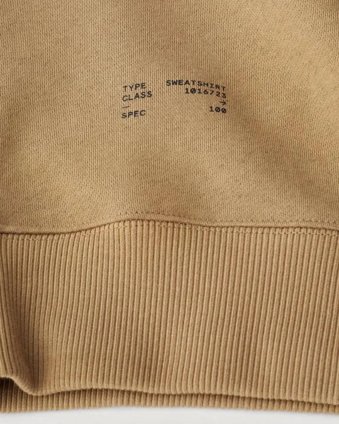 Hoodies and Sweatshirts Men Belstaff Centenary Applique Label Sweatshirt British Khaki Black