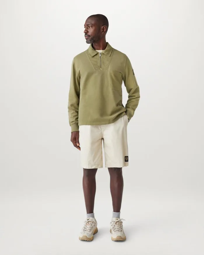 Hoodies and Sweatshirts Men Belstaff Tarn Collared Sweatshirt Aloe Limestone Hoodies and Sweatshirts Men Belstaff Tarn Collared Sweatshirt Aloe Limestone