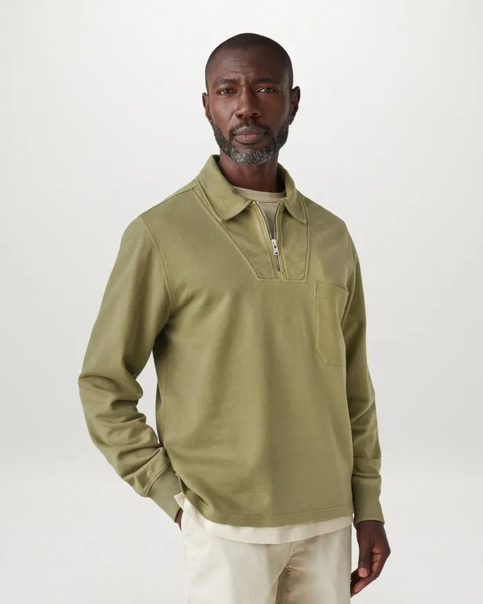 Hoodies and Sweatshirts Men Belstaff Tarn Collared Sweatshirt Aloe Limestone Hoodies and Sweatshirts Men Belstaff Tarn Collared Sweatshirt Aloe Limestone