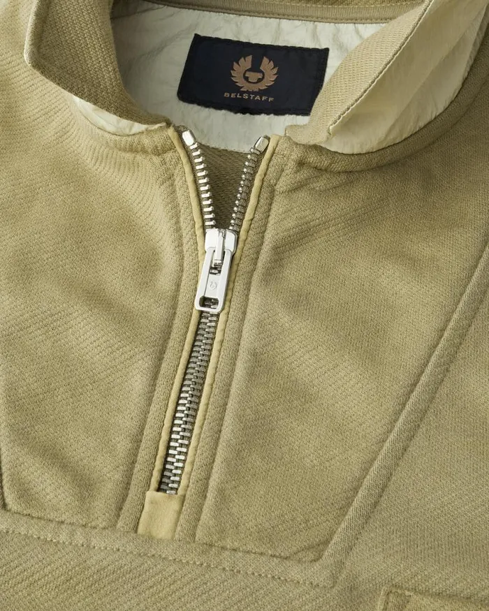 Hoodies and Sweatshirts Men Belstaff Tarn Collared Sweatshirt Aloe Limestone Hoodies and Sweatshirts Men Belstaff Tarn Collared Sweatshirt Aloe Limestone