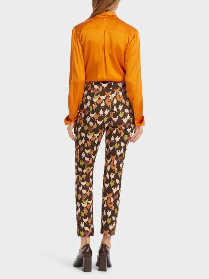 Hosen Damen Marc Cain Pants SYDNEY Im HhnerPrint Dark Wood