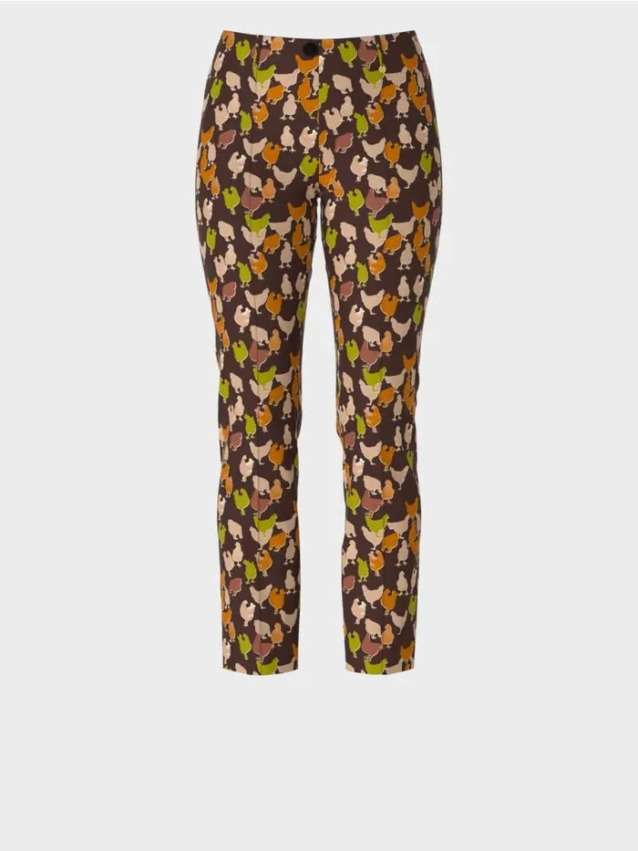 Hosen Damen Marc Cain Pants SYDNEY Im HhnerPrint Dark Wood