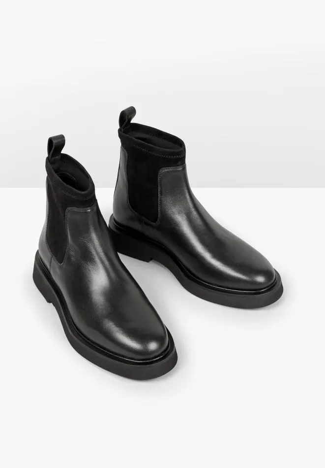 Hush Boots Women Eldon Leather Boots Black